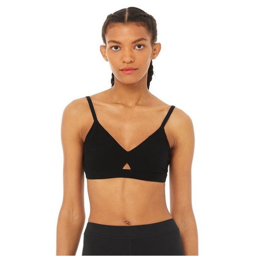 ALO Yoga Black V-Neck Triangle Sports Bra
